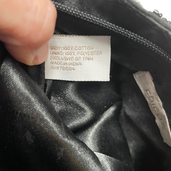 Beaded black and white vintage Chico's clutch - Picture 8 of 9